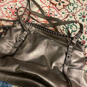 Jessica Simpson Metallic Gray Shoulder Bag